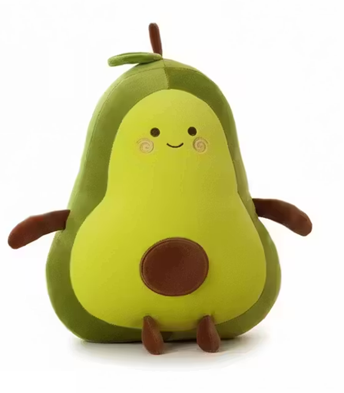 avacado Cute Avocado Plush Toy – Soft Avocado Stuffed Pillow for Kids (30 cm) - Image 1