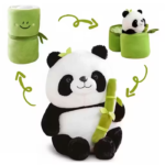 Bamboo Panda Plush Toy with Zipper Bamboo Case – Cute Panda Soft Toy
