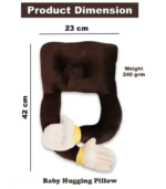Funbyto Baby Hugging Pillow – Soft Comfort Support Pillow for Babies (Brown) - Image 2