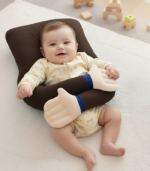 Funbyto Baby Hugging Pillow – Soft Comfort Support Pillow for Babies (Brown) - Image 3