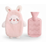 Funbyto Cute Bunny Plush Hot Water Bag Cover – Soft Warm Water Bottle Cover for Kids & Adults