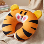 Baby Tiger Head Shaping Pillow – Soft Neck Support Pillow for Newborns (0–12 Months)